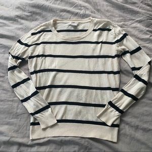 UO Cooperative Black Striped Crew Neck Sweater